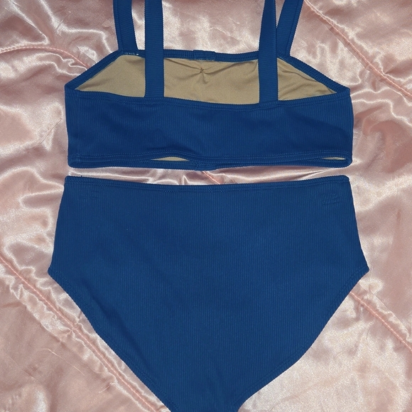 Old Navy Pink and Blue Satin Top - Picture 2 of 4